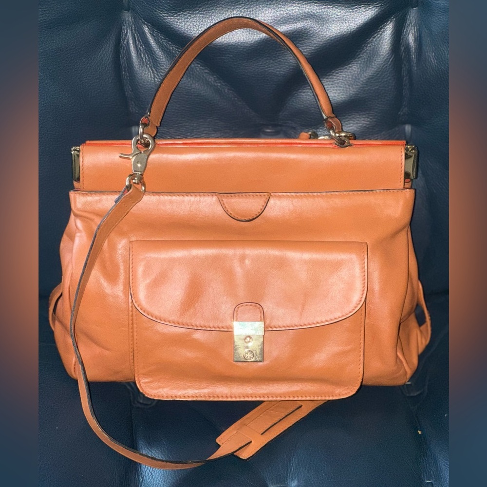 Tory Burch Tan Leather Shoulder Bag